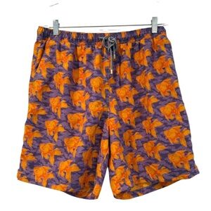 Peter Millar Koi Fishclouds Swim Trunks with Playful Pattern